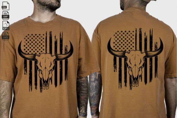 Bull Skull USA Flag SVG Review