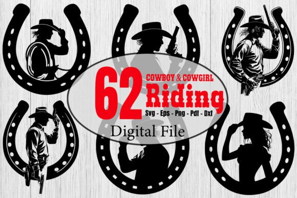 Cowgirl Riding a Horse Svg Bundle,Cowboy
