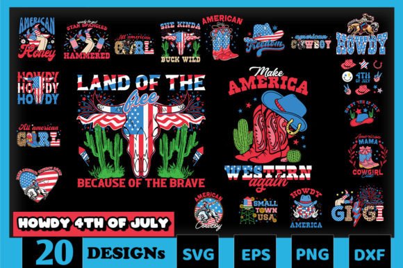 Howdy 4th of July Patriotic SVG Bundle
