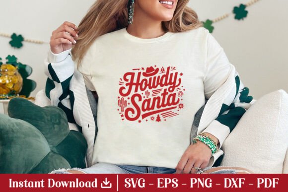 Howdy Santa SVG Western Christmas SVG