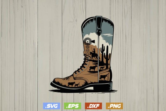 Reviewing the Cowboy Boot Ranch Scene SVG