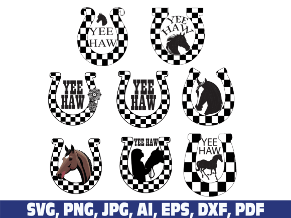 Yeehaw Horseshoe Western Cowgirl Svg Png